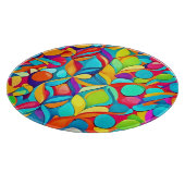 Levendige Abstracte bloemenexplosie Snijplank (Hoek)