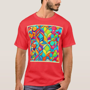 Levendige Abstracte bloemenexplosie T-shirt