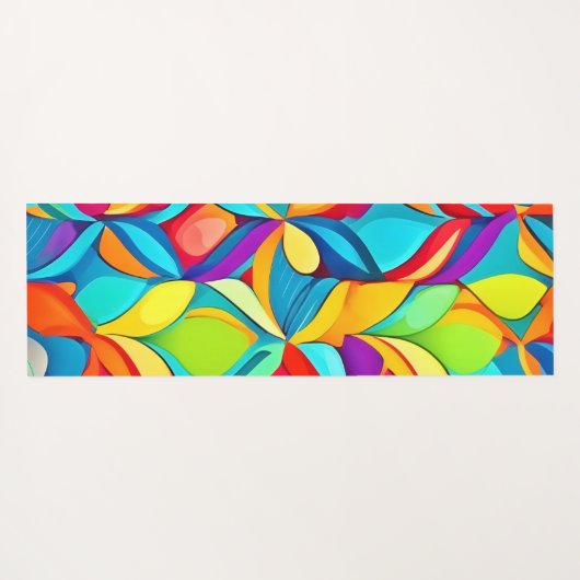 Levendige Abstracte bloemenexplosie Yogamat (Achterkant (horizontaal))