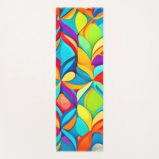 Levendige Abstracte bloemenexplosie Yogamat (Voorkant)