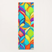 Levendige Abstracte bloemenexplosie Yogamat (Achterkant)