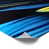 Levendige Abstracte bloemenuitbarsting Poster (Hoek)