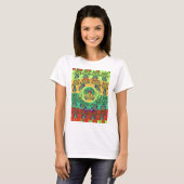 Levendige Abstracte bloemkunst T-shirt (Voorkant volledig)