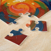 Levendige Abstracte Bollen Stralende Vloeistof Legpuzzel (Zijkant)
