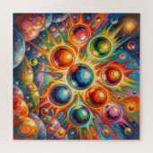 Levendige Abstracte Bollen Stralende Vloeistof Legpuzzel (Horizontaal)