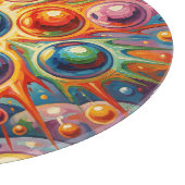 Levendige Abstracte Bollen Stralende Vloeistof  Snijplank (Hoek)