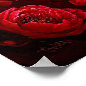 Levendige Abstracte Boom Met Draaiende Rode Bloeme Poster (Hoek)