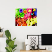 LEVENDIGE ABSTRACTE BOS WANDKUNST POSTER (Thuiskantoor)