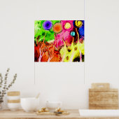LEVENDIGE ABSTRACTE BOS WANDKUNST POSTER (Keuken)