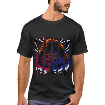 Levendige Abstracte Bosboom Gespleten Paneel Kunst