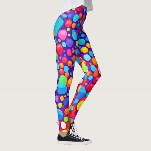 levendige Abstracte caleidoscoop Leggings (Rechts)