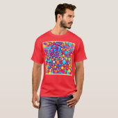 levendige Abstracte caleidoscoop T-shirt (Voorkant volledig)