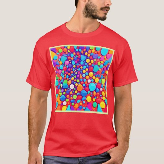 levendige Abstracte caleidoscoop T-shirt (Voorkant)