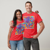 levendige Abstracte caleidoscoop T-shirt (Unisex)