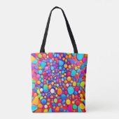 levendige Abstracte caleidoscoop Tote Bag (Achterkant)
