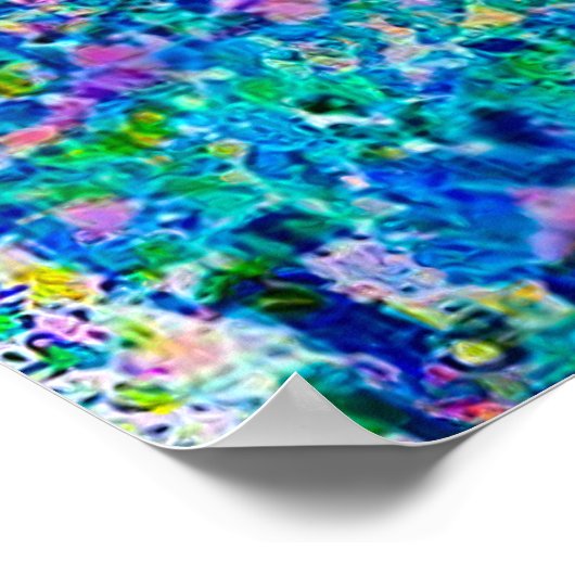 Levendige Abstracte Cat Art Print (Hoek)