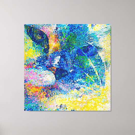 Levendige Abstracte Cat Art Print (Voorkant)