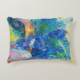 Levendige Abstracte Cat Art Print Accent Kussen