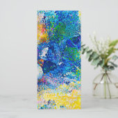 Levendige Abstracte Cat Art Print Bladwijzer Menu (Staand voorkant)