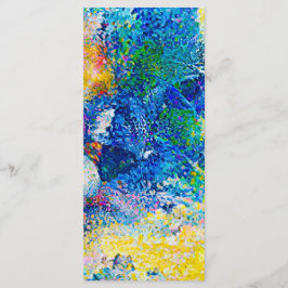 Levendige Abstracte Cat Art Print Bladwijzer Menu