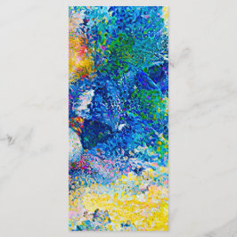 Levendige Abstracte Cat Art Print Bladwijzer Menu