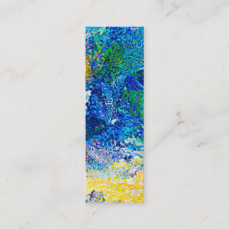 Levendige Abstracte Cat Art Print Bladwijzer Mini Visitekaartje