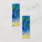 Levendige Abstracte Cat Art Print Bladwijzer Mini Visitekaartje (Voorkant / Achterkant)