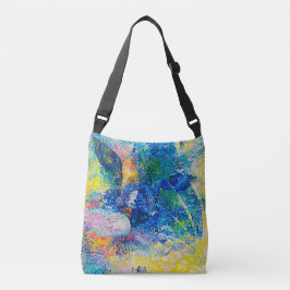 Levendige Abstracte Cat Art Print Crossbody Tas