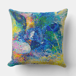 Levendige Abstracte Cat Art Print Kussen