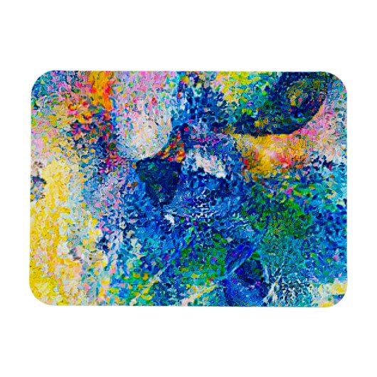 Levendige Abstracte Cat Art Print Magneet (Horizontaal)