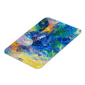 Levendige Abstracte Cat Art Print Magneet (Linkerzijde)
