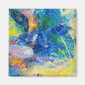 Levendige Abstracte Cat Art Print Magneet (Voorkant)