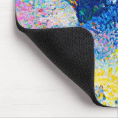 Levendige Abstracte Cat Art Print Muismat (Hoek)