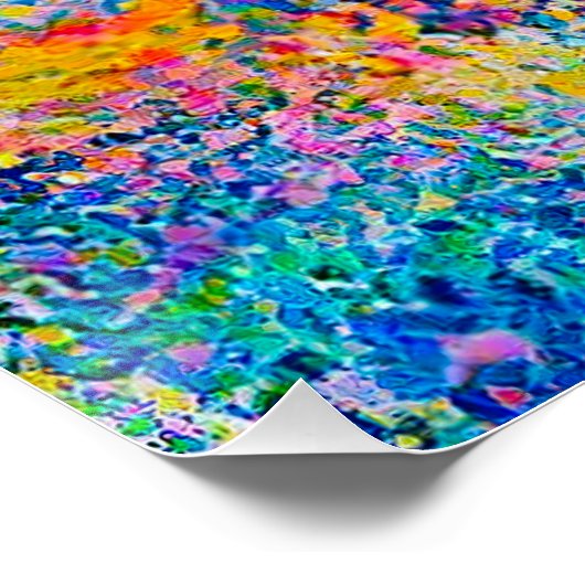 Levendige Abstracte Cat Art Print Perfect Poster (Hoek)