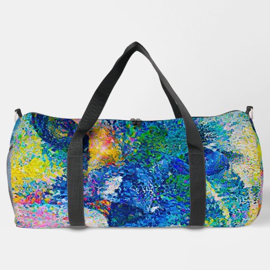 Levendige Abstracte Cat Art Print Plunjezak (Achterkant)