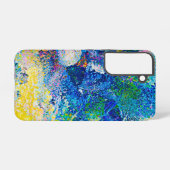 Levendige Abstracte Cat Art Print Samsung Galaxy Hoesje (Achterkant horizontaal)