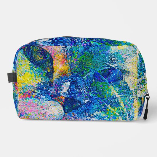 Levendige Abstracte Cat Art Print Toilettasje (Voorkant)