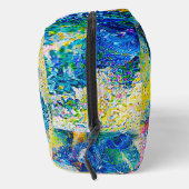 Levendige Abstracte Cat Art Print Toilettasje (Rechts)