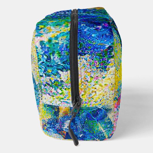 Levendige Abstracte Cat Art Print Toilettasje (Rechts)