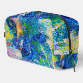 Levendige Abstracte Cat Art Print Toilettasje (Rechterhoek)
