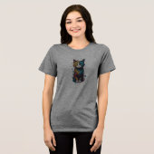 Levendige abstracte Cat Art T-shirt - Perfect voor (Voorkant volledig)