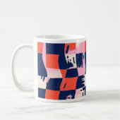 Levendige Abstracte Checkerboard Mok (Links)