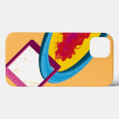 Levendige Abstracte Cosmos Ring & Square – Modern Case-Mate iPhone Case (Achterkant (horizontaal))