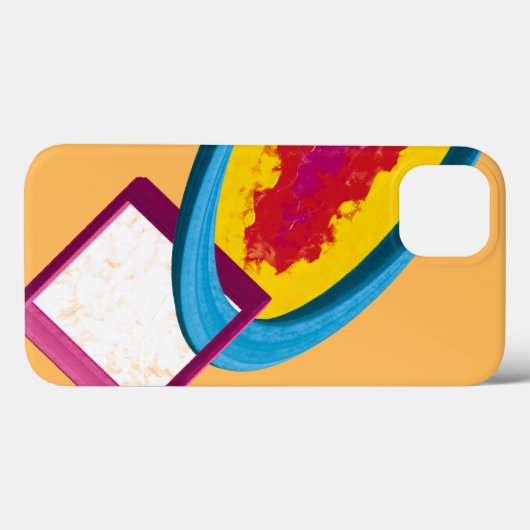 Levendige Abstracte Cosmos Ring & Square – Modern Case-Mate iPhone Case (Achterkant (horizontaal))