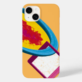 Levendige Abstracte Cosmos Ring & Square – Modern Case-Mate iPhone 14 Hoesje