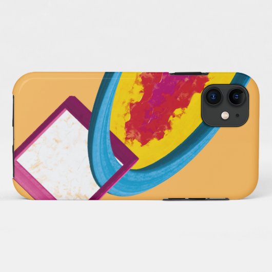 Levendige Abstracte Cosmos Ring & Square – Modern Case-Mate iPhone Case (Achterkant (horizontaal))