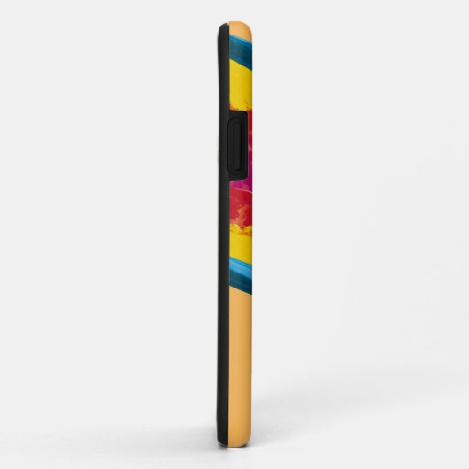 Levendige Abstracte Cosmos Ring & Square – Modern Case-Mate iPhone Case (Achterkant/rechts)