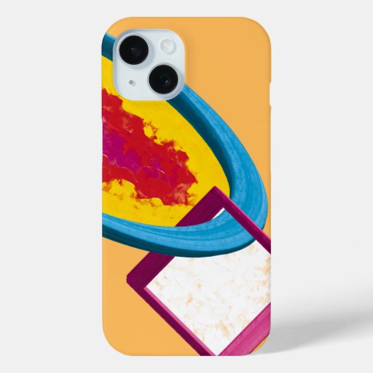 Levendige Abstracte Cosmos Ring & Square – Modern Case-Mate iPhone Case (Achterkant)