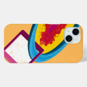 Levendige Abstracte Cosmos Ring & Square – Modern Case-Mate iPhone Case (Achterkant (horizontaal))