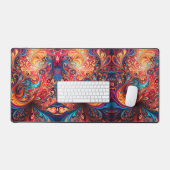 Levendige Abstracte Design Desk Mat (Keyboard & Muis)